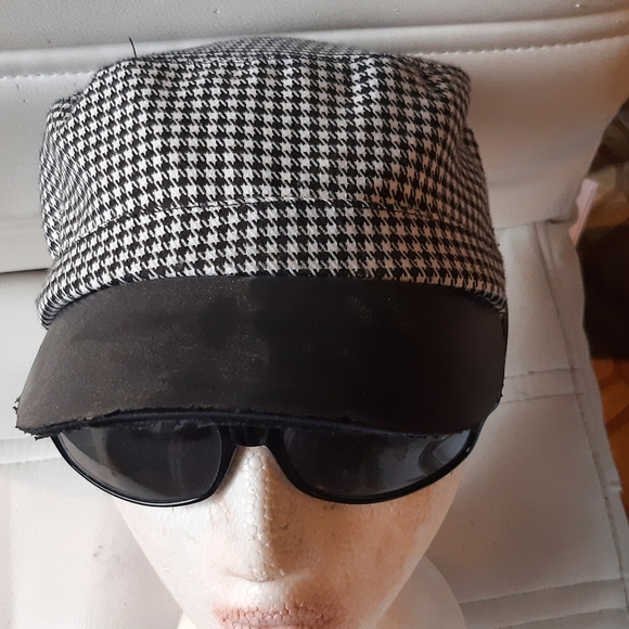 Berets Winter Hats For Women Fashion Houndstooth Sailor Hat - Picture 2 of 4